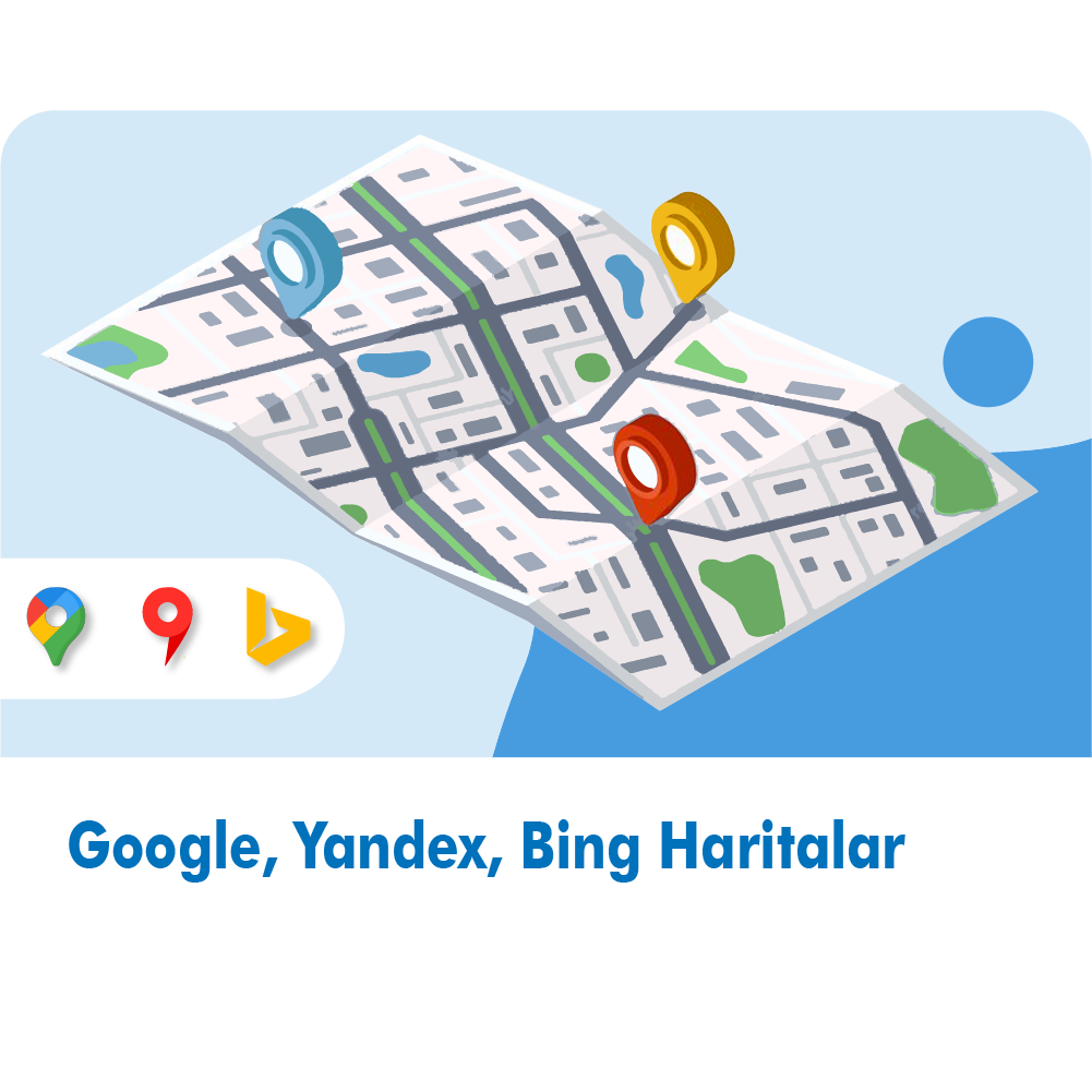 google,yandex, bing haritalar